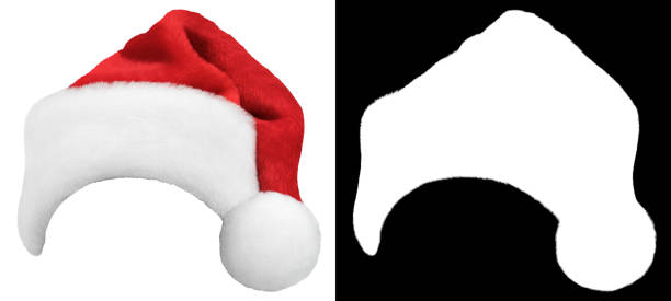 istock Santa Claus red cap isolated on white 1436222050