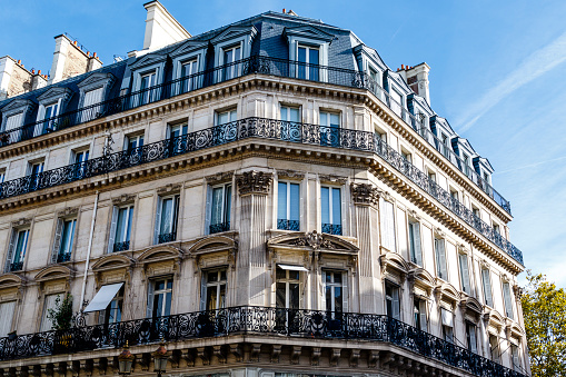 Paris facades front view