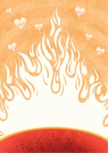 Vector illustration of Fire of love