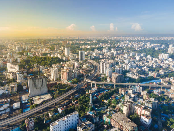 Aerial View Cityscape of Chittagong City Bangladesh. Chittagong City Skyline. Corporate and Residential Buildings Cityscape Aerial View Cityscape of Chittagong City Bangladesh. Chittagong City Skyline. Corporate and Residential Buildings Cityscape bangladesh stock pictures, royalty-free photos & images