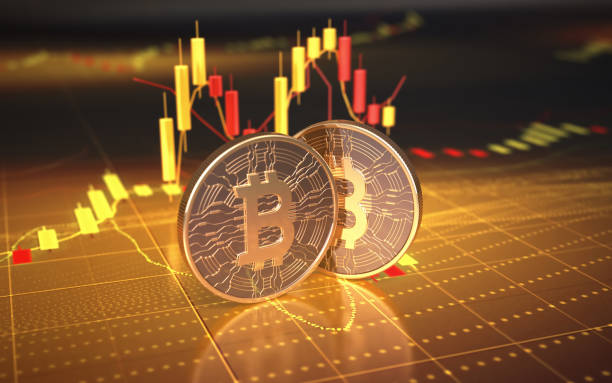 istock Bitcoin crypto currency on digital graphic background 1436242844