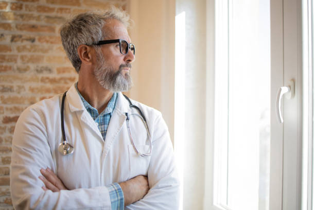 istock Portrait of handsome doctor 1436243987