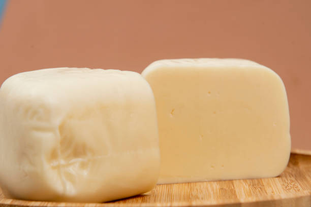 istock Minas half-cured cheese on a bamboo tray, 1436245697