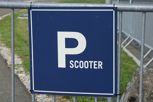 a parking symbol or sign for scooter or motor scooter