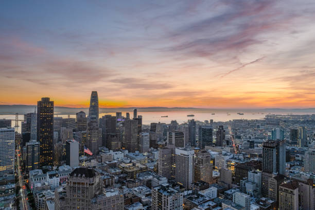 istock Aerial View of  San Francisco Skyline 1436258316