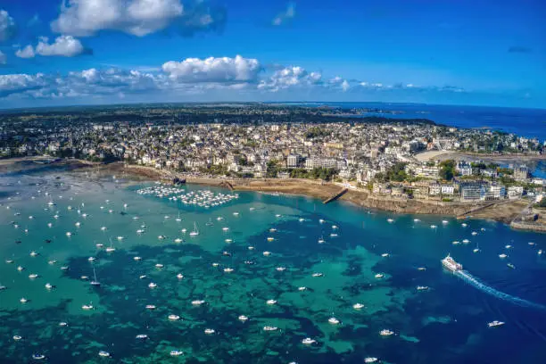 Aerial View of the Vacation Town of Dinard, France