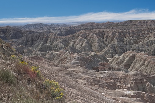 Vista Near Panorama Point in Badlands National Park in South Dakota