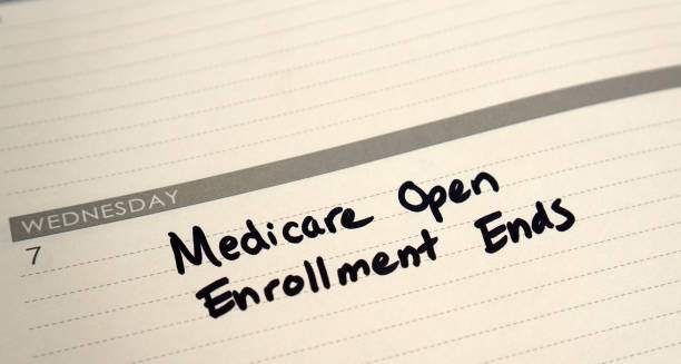 Medicare Open Enrollment Reminder stock photo