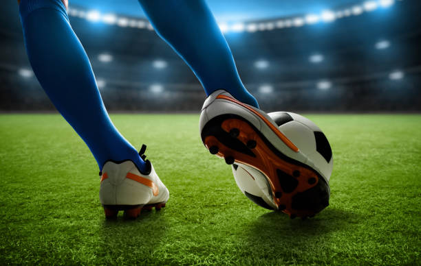 istock Professional soccer player in action 1436274759