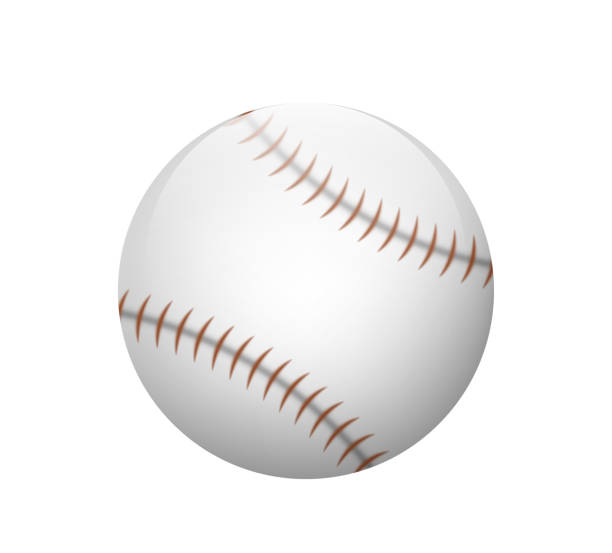 istock Baseball ball, sports accessory with stitches, equipment for playing game, championship 1436280851