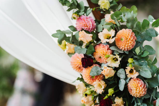 istock Beautiful wedding arch detail 1436281028