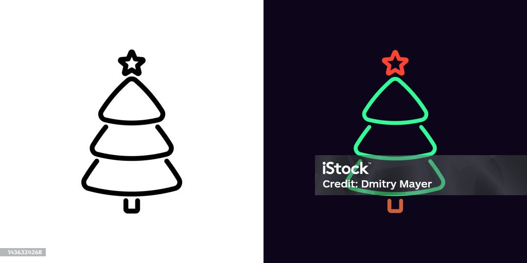 Hãy khám phá phác thảo biểu tượng cây Thông Noel với nét vẽ có thể chỉnh sửa. Bạn sẽ cảm thấy như đang ngồi trong không gian Giáng Sinh thực sự, lòng diệu kỳ cùng ánh đèn tinh tú lung linh thế kỷ!