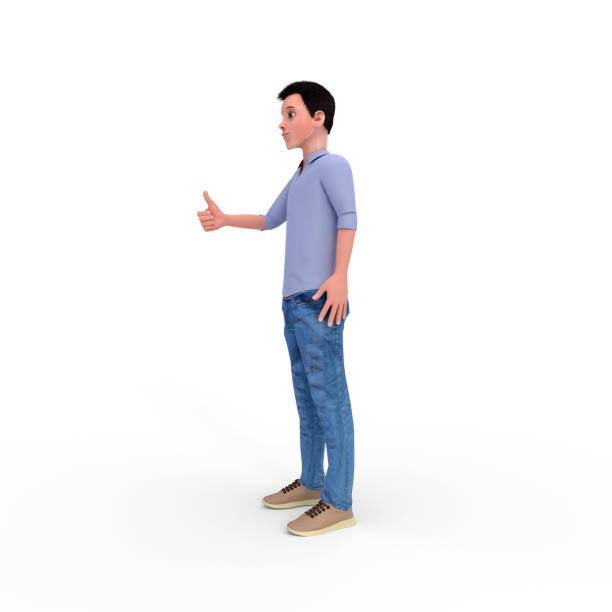 3D rendering of stylized cartoon character