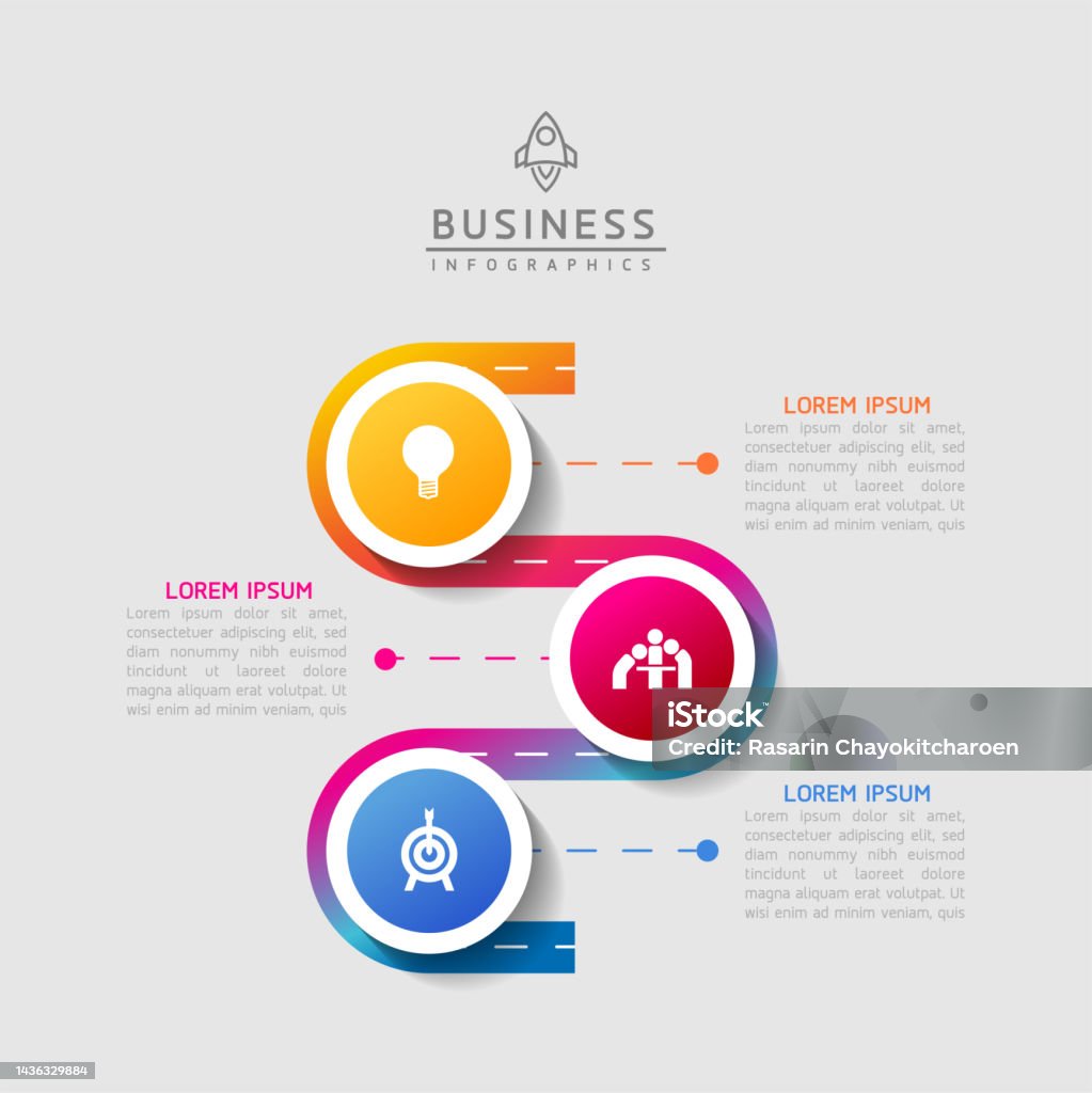 Circular Connection On Screen Circular Connection Steps Infographic Template Stock Illustration ...