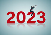 istock Year 2023 outlook, new year 1436332844