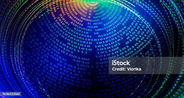 Binary Code Abstract Background Stock Photo - Download Image Now ...
