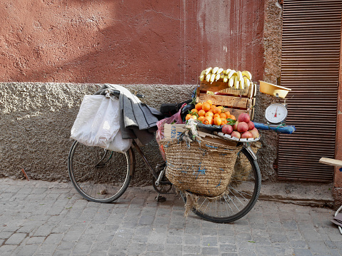Bike of a street vendor. Marrakech, Morocco.