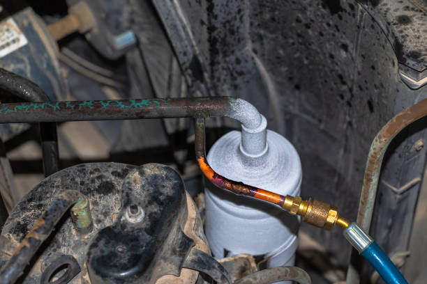 istock Broken ac pipe beacuse of corrosion 1436342337
