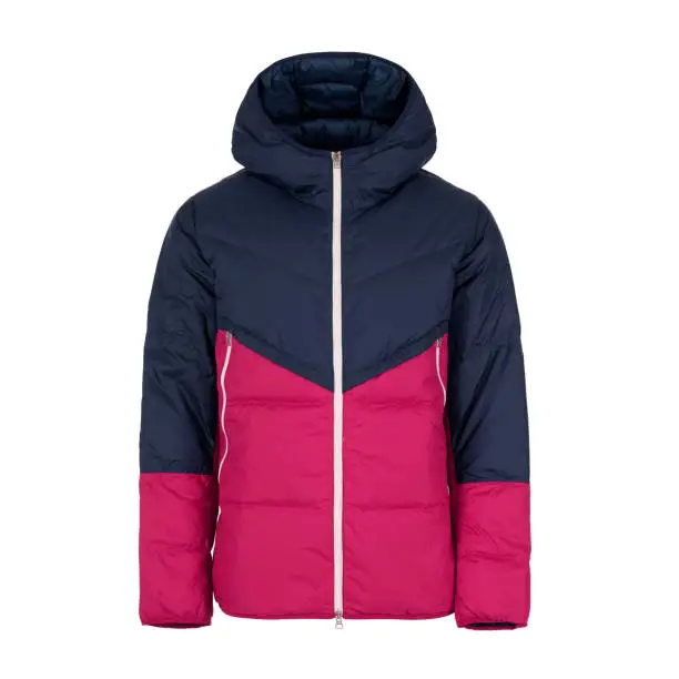 Photo of Blue and pink worm winter hoodie jacket