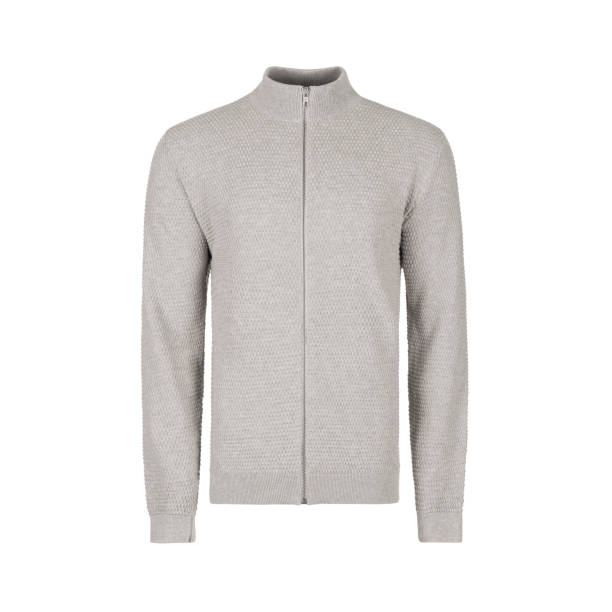 istock Gray men's sweatshirt with zipper 1436346361