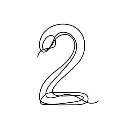 Dua 2 Digit Angka Tersebut Digambar Dengan Satu Garis Padat Ilustrasi