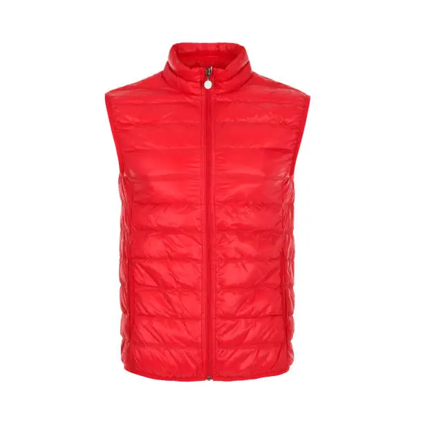 Photo of Red vest with collar and zipper