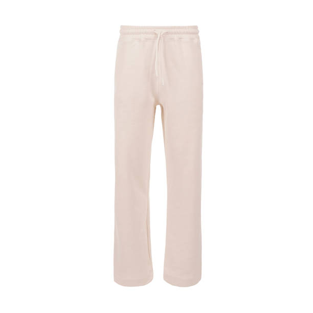 istock Women's beige tracksuit bottoms wider legs 1436346803