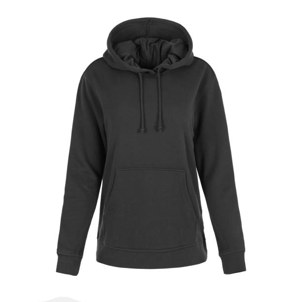 istock Women's black color hooded sweatshirt 1436346820