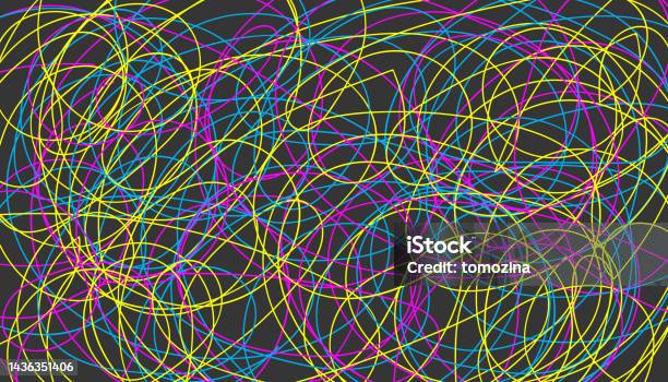 Confusing Background Complex Pattern Doodle Backdrop Stock Illustration ...