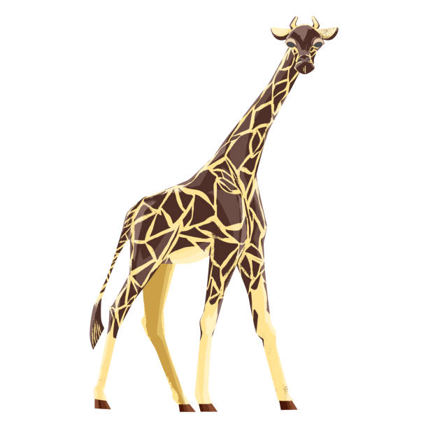istock Hand drawn watercolor illustration of giraffe 1436352270