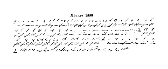 Merkes Unity Merkes Shorthand Stock Illustration - Download Image Now - Shorthand ...