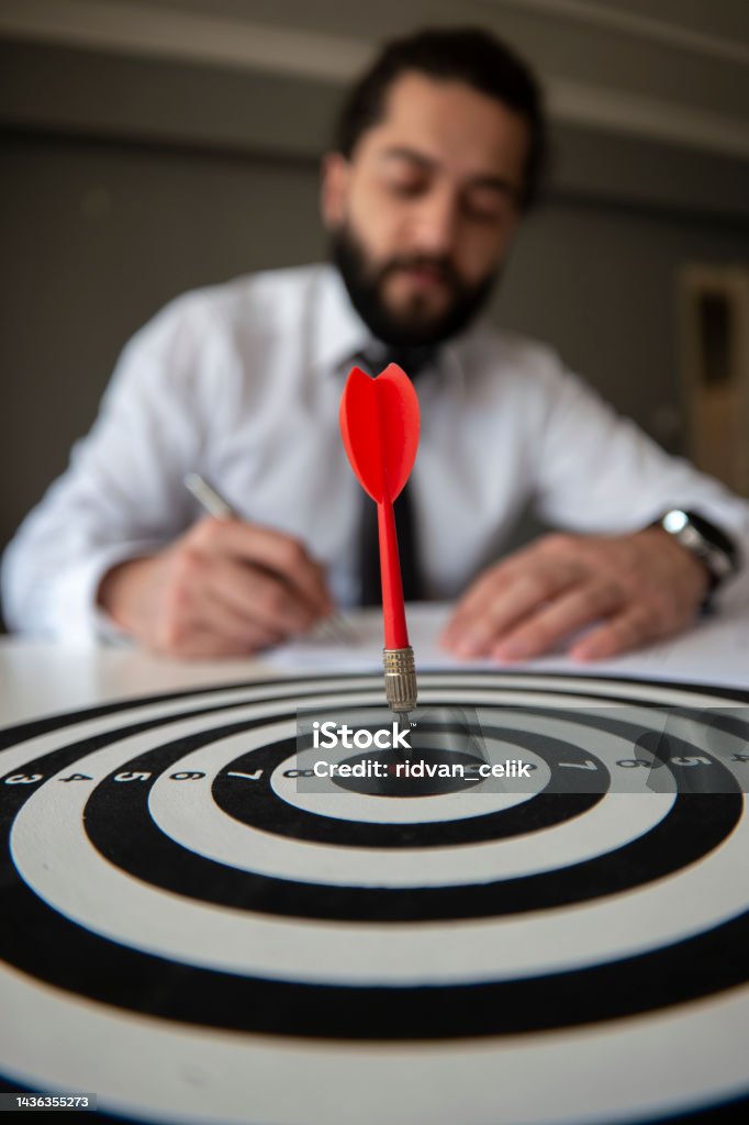 Success goals Targeting the business concept. Aspirations Stock Photo