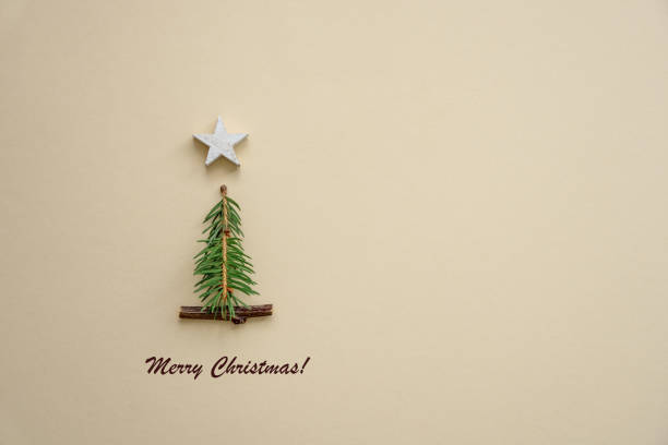 Greeting card, design, handmade, beige background, top view, religion