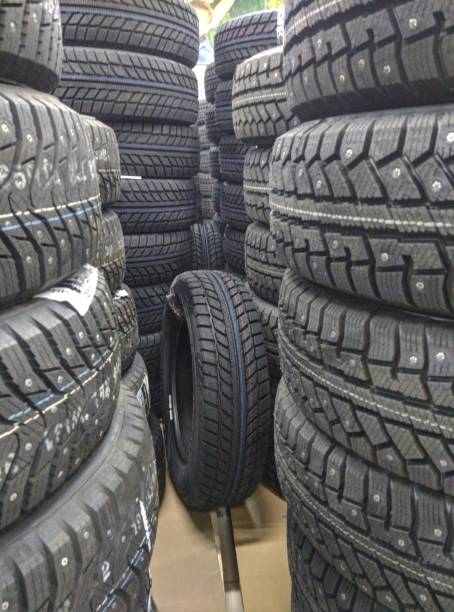 istock winter studded tires for a car new close-up 1436362276
