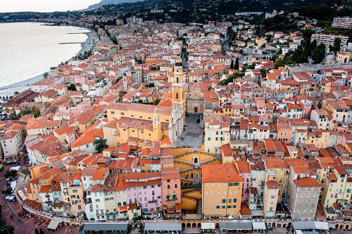 Menton is a town on the French Riviera in southeast France. It’s known for beaches and gardens such as the Serre de la Madone garden, showcasing rare plants.