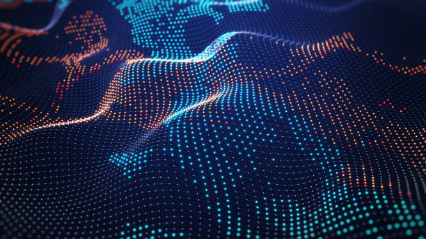 istock Cyber big data flow. Blockchain data fields. Concept of AI technology, Motion of digital data flow. 1436365692