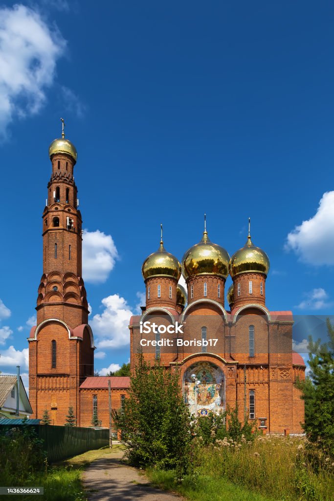 Church of the Resurrection of Christ, Vichuga, Russia Church of the Resurrection of Christ or Red church in Vichuga, Russia Architectural Dome Stock Photo