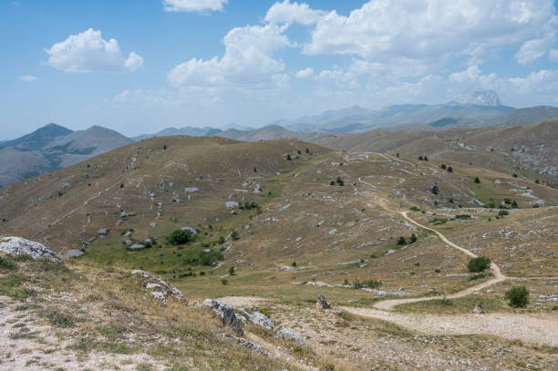 istock Panoramic view from Rocca Calascio on Campo Imperatore and the Gran Sasso massif 1436366981