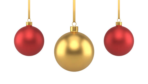 istock Hanged Christmas ball toy metallic glossy traditional winter holiday decor realistic 3d icon vector 1436368481