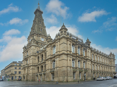 Halifax Town Hall in the west Yorkshire England