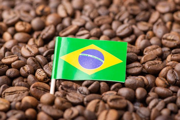 istock Brazil flag on coffee beans 1436370379