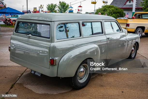 1949 Plymouth Suburban 2 Door Wagon Stock Photo - Download Image Now - 1949, Antique, Back