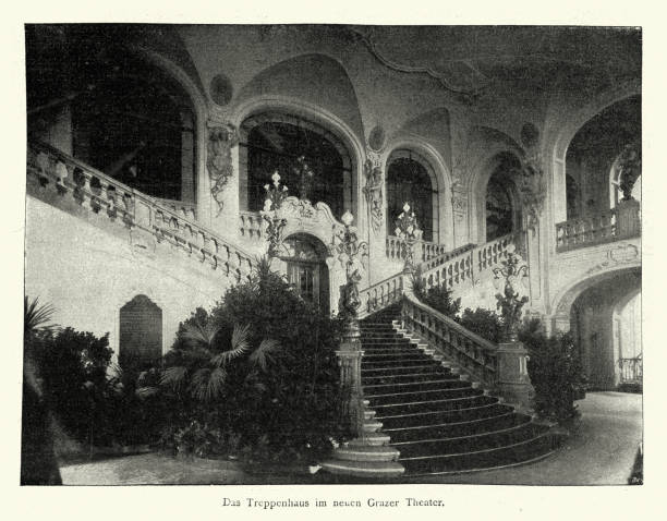istock Main staircase of Graz Opera, an Austrian opera house, 19th Century 1436376244