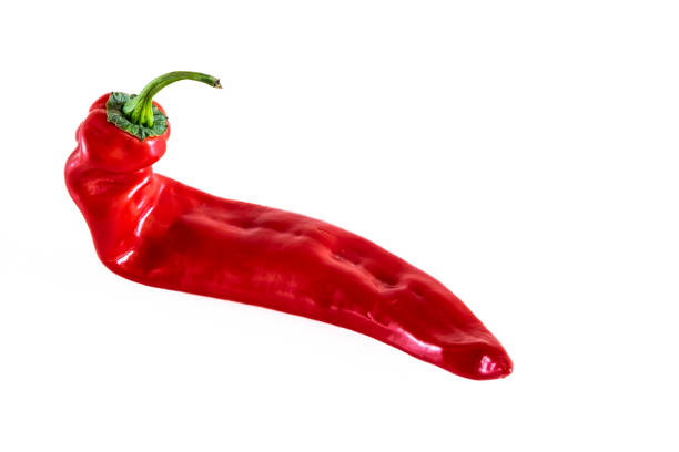 istock Red chili pepper isolated on a white background 1436376688