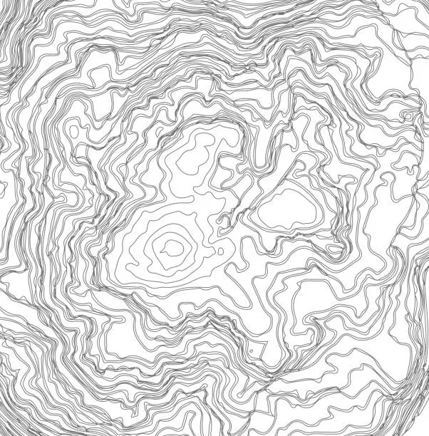 Vector illustration of terrain lines