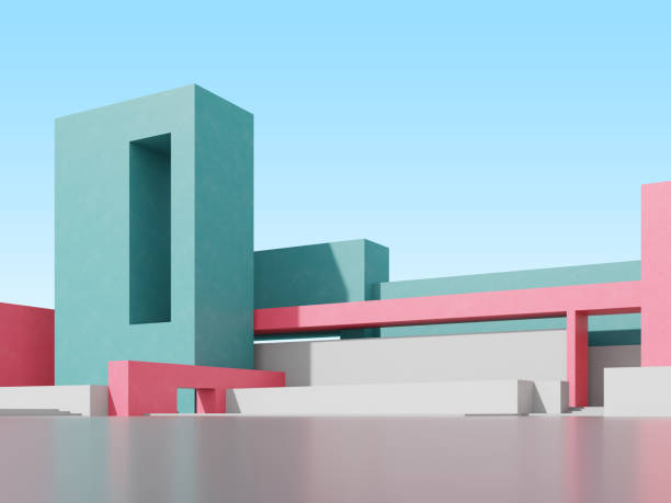 istock 3d illustration of abstract architecture background. 1436387916