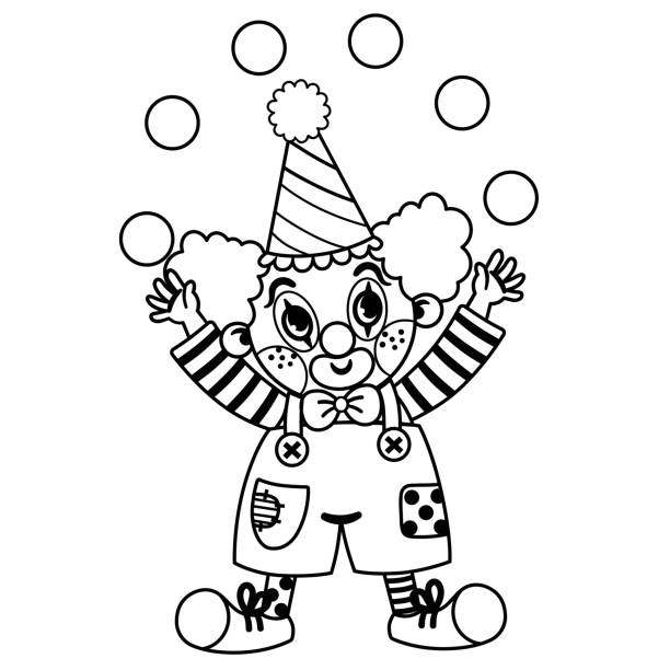 Ilustración de Personaje De Payaso De Dibujos Animados En Blanco Y Negro Ilustración Vectorial y más Vectores Libres de Derechos de Actuación - Conceptos - iStock Ilustración de Personaje De Payaso De Dibujos Animados En Blanco Y Negro Ilustración Vectorial y más Vectores Libres de Derechos de Actuación - Conceptos - iStock