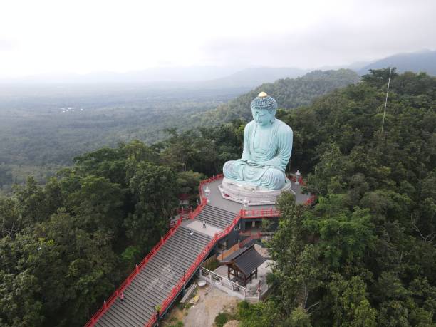 istock High angle view (Daibutsu), stucco Buddha statue at Doi Prachan Temple in Lampang, Thailand. 1436397069