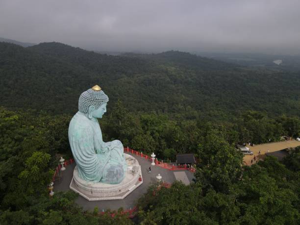 istock High angle view (Daibutsu), stucco Buddha statue at Doi Prachan Temple in Lampang, Thailand. 1436397657