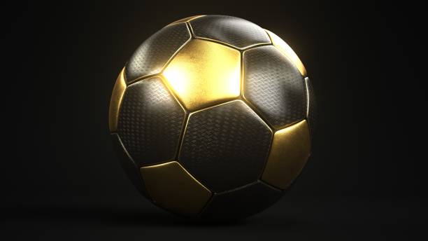 istock Golden Football Black Background 1436397824